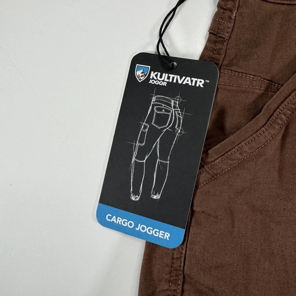 KUHL Kultivatr Joggr Stretch Twill Cargo Pant Womens 6 Regular Relaxed Brown UV‎
